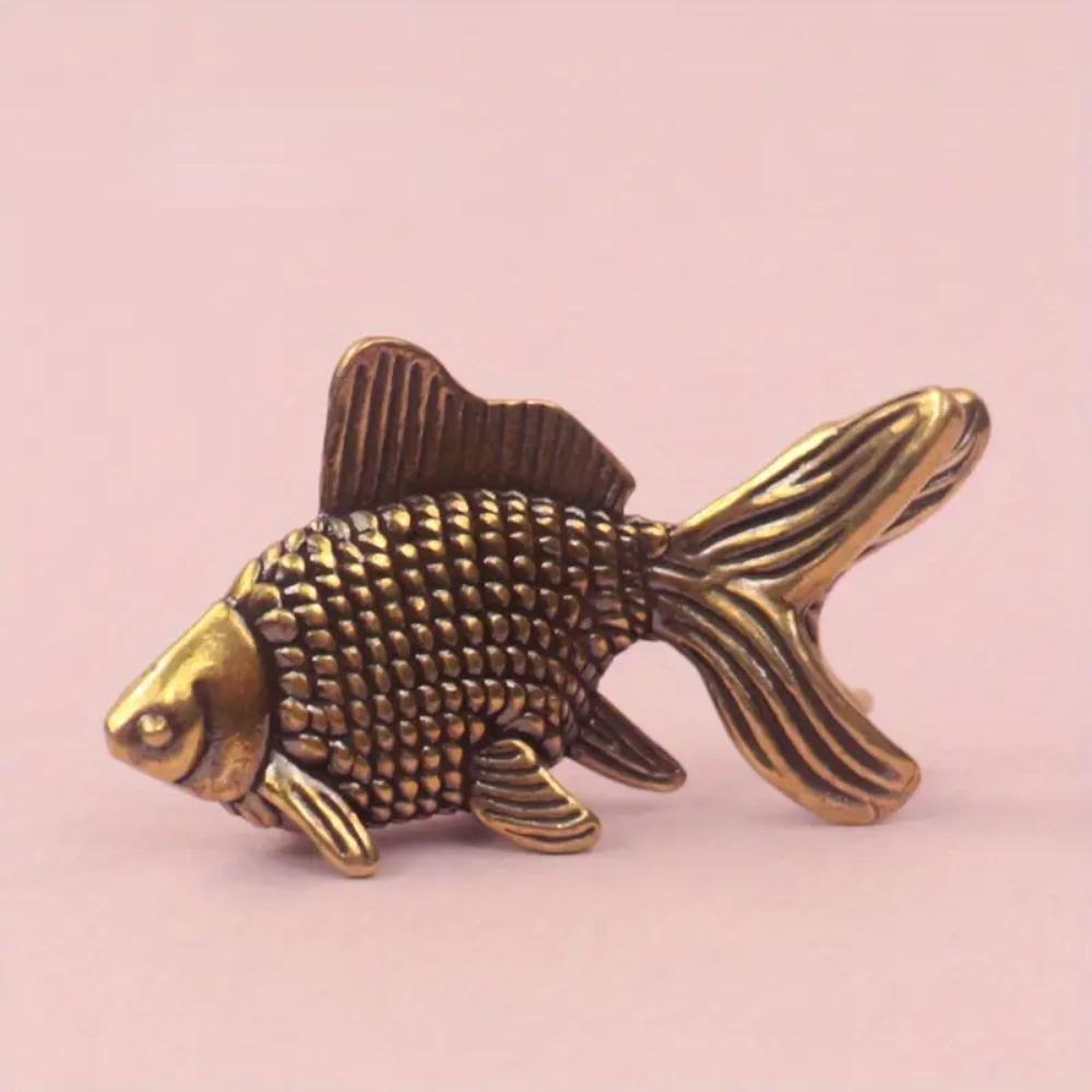 Милые фигурки золотых рыбок Древний талисман на удачу Скульптура животного День матери День отца
