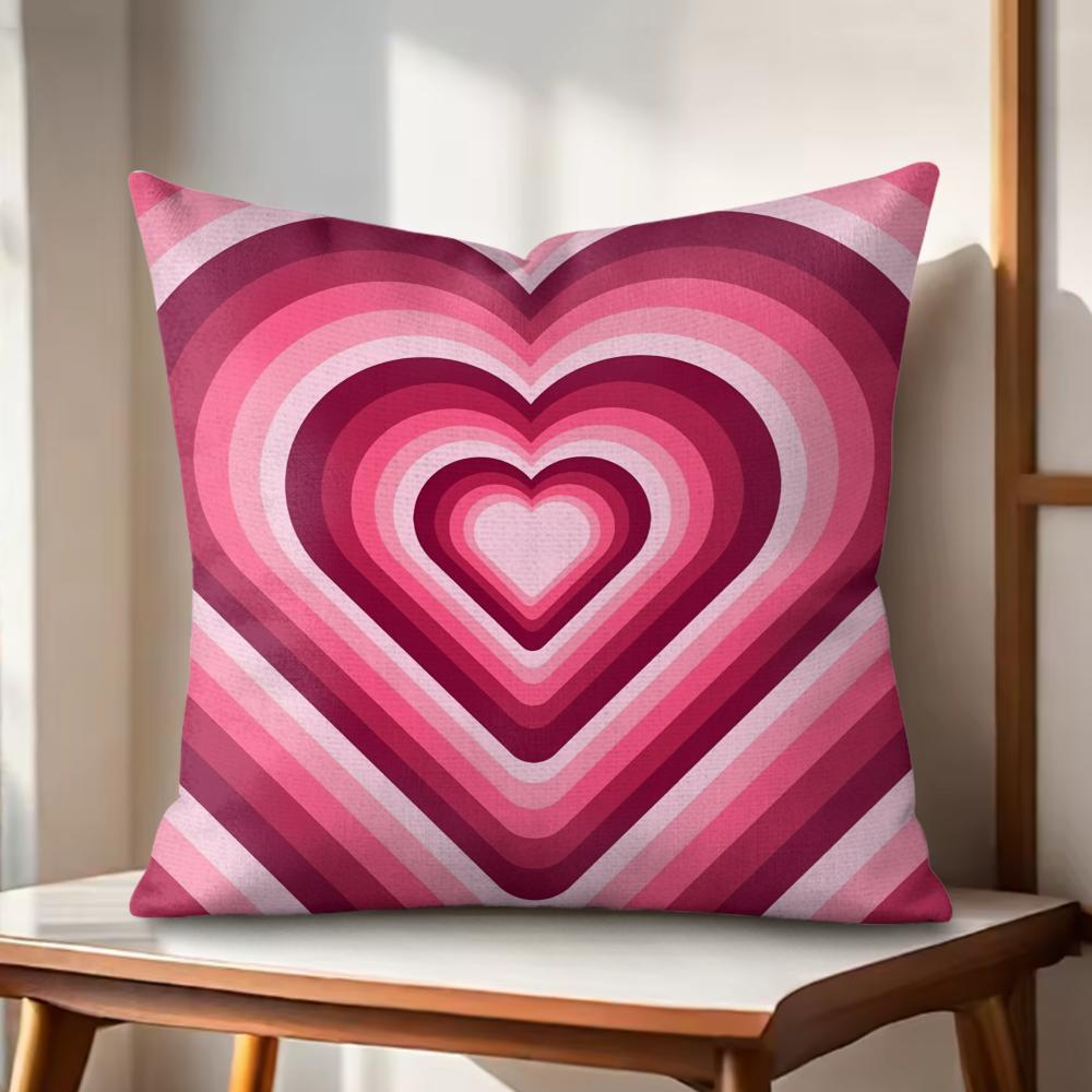 Sweet Love Cushion Cover Natural Linen Organic Fabric DoubleSided Printing Couch Pillow Covers Home Decor