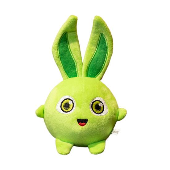 Birthday Gift Lightweight Excellent Safe Girls Boys Rainbow Embroidery Cartoon Rabbit Plush Pillow Doll Bunny Toy