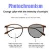 Унисекс фотохромные поляризованные модные круглые металлические оправы с анти-синим светом винтажные женские и мужские ретро-солнцезащитные очки с изменением цвета