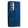 For Xiaomi Redmi 15 5G (EU) (171mm)/4G (EU) (171mm) Case 9 Card Slots Zipper Wallet PU Leather Phone Cover with Wrist Strap