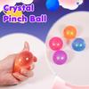 3pcs Sugar Ball,2.5" Slow Rise Squishy Stress Relief Balls Stretch Clear Glitter Malt Syrup Filled Moldable Relaxing Sensory Fidget Stress Toy for