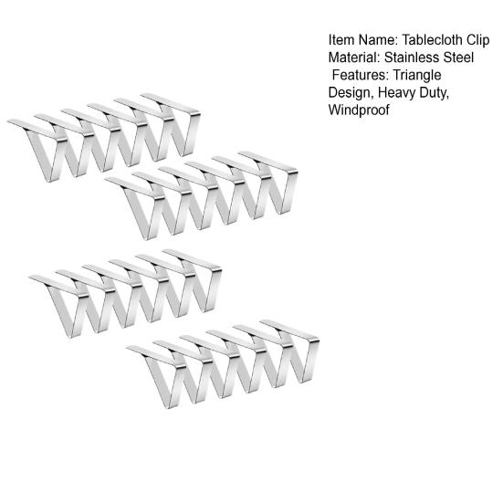 6/12/24 шт. зажим для скатерти из нержавеющей стали нескользящий прочный для использования в помещении и на открытом воздухе свадебная вечеринка