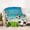 1pc Soccer Ball Sports Theme Blanket Comfortable Soft Lightweight All Season for Travel Camping Picnics Sofa Offic Gift for Friends and Family