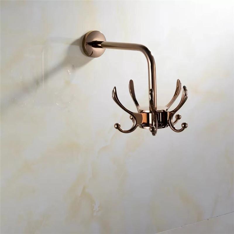 Tuqiu Bathroom Towel Hooks Wall Robe Hooks Black Kitchen Hanger Hook Gold Key Hat Bag Hanger Holder Clothes Hook 5 colors