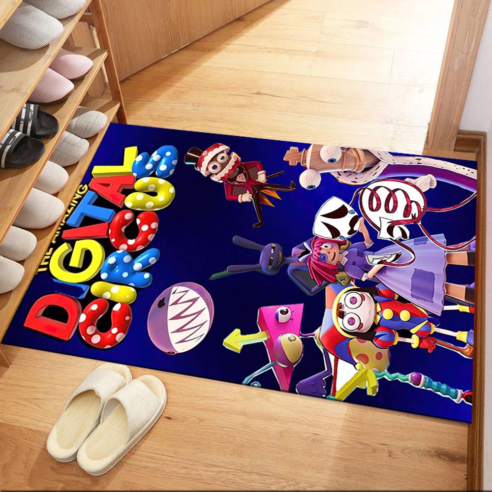Digital Circus Carpet Perfect for Game Room Kitchen Dining Room Playrooms Antislip Carpet Anime Office Decor Spiritual Gift