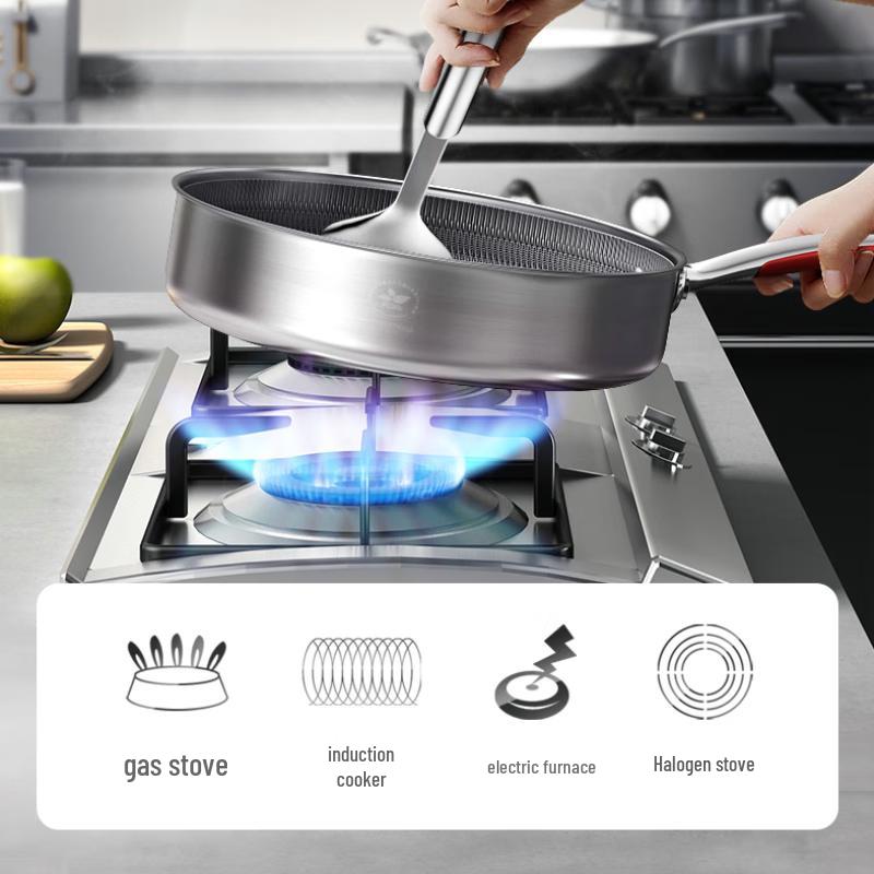 KOBACH Hongtu 3rd Gen Honeycomb 316L Stainless Steel Non-stick Pan