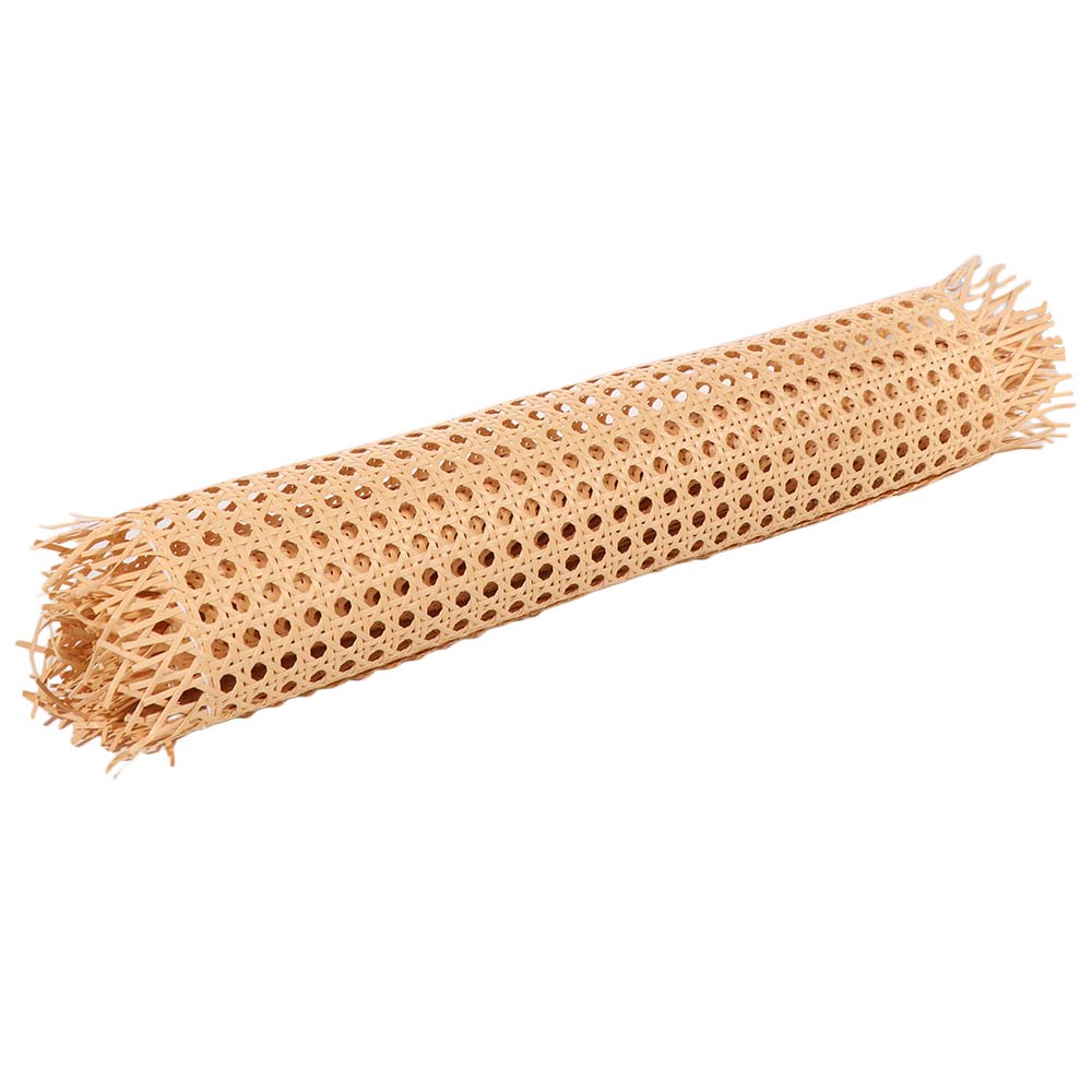 Octagonal Weave Rattan Webbing Roll Handwoven Woven Net Rattan  Ceiling Veneer