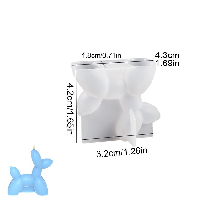 1PC 3D Dog Silicone Mold DIY Puppy Pendant Desktop Decorative Silicone Mold Home Decoration