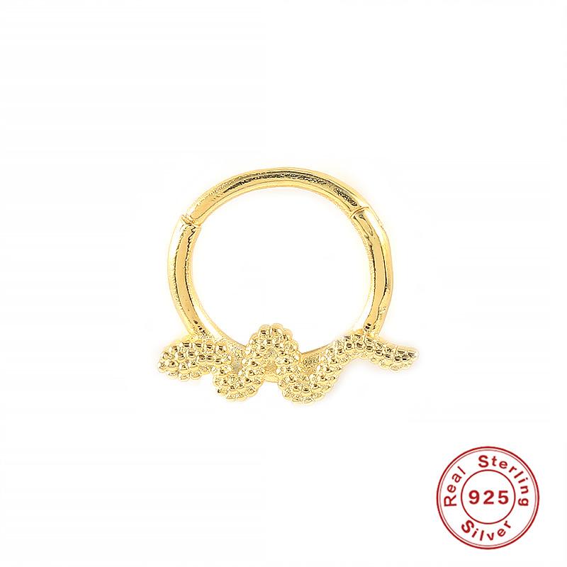 Серьги-гвоздики для пирсинга хряща в носу S925 пробы