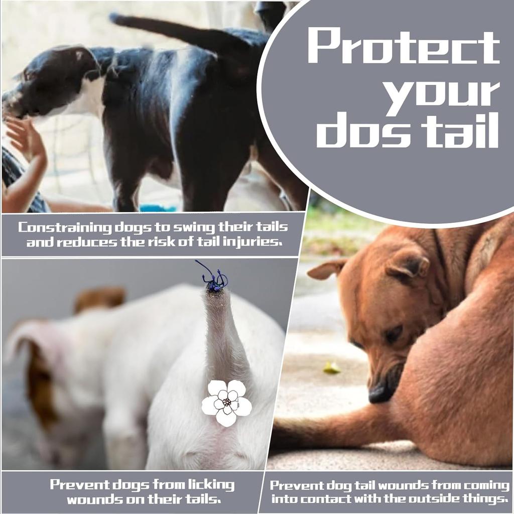 2 Pieces Dog Tail Protector Cover for Wounds, Dogs Tails Heal Sleeve, Dog Wound Care for Medium and Large Dogs to Assist in Recovery from Injury,