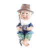 Fishing Man Figurine Bright Colors Lifelike Details Resin Widely Used Fisherman Statue for Garden