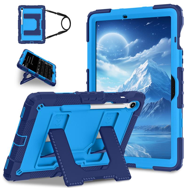 Compatible with Samsung Tab S10 Lite/S9 FE 11-inch Tablet Case, Shockproof Stand Cover, with Strap Full Protection