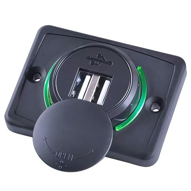 Водонепроницаемая двойная USB-розетка 3,1 А Панель питания для автомобиля, мотоцикла, лодки, фургона, инвалидной коляски, детали для зарядки транспортных средств