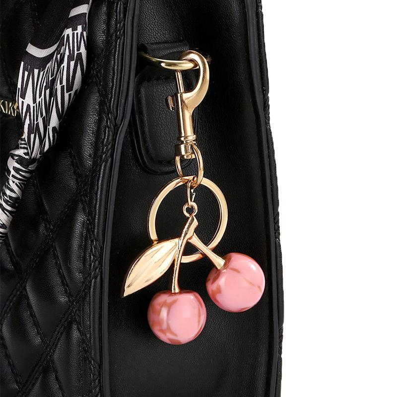 1 шт. Изысканный брелок-шарм в виде вишни для сумки, брелок для женщин, подвеска для рюкзака, кошелька, ювелирные аксессуары, подарок, брелок с красной вишней