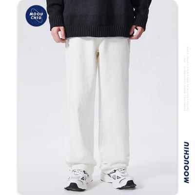 Мужские белые джинсы Cityboy, мужские весенне-осенние свободные повседневные широкие брюки New American Street Street