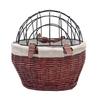 Bicycle Storage Basket Large Capacity Universal Easy To Install Handwoven Pet Seat Front Handlebars Carrier Bike Accessories