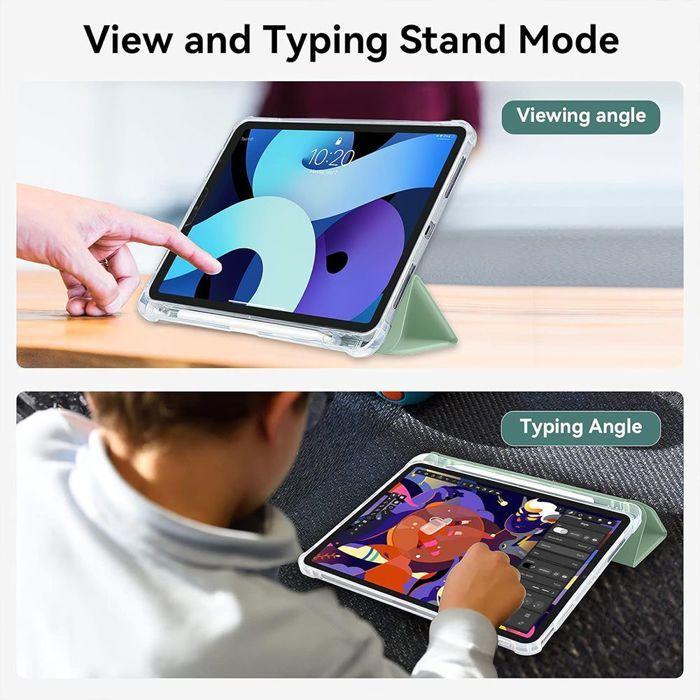 Case + Tempered Glass - iPad Pro 11 Inches - Reinforced Silicone - Shock Protection - Stylus Holder - Black