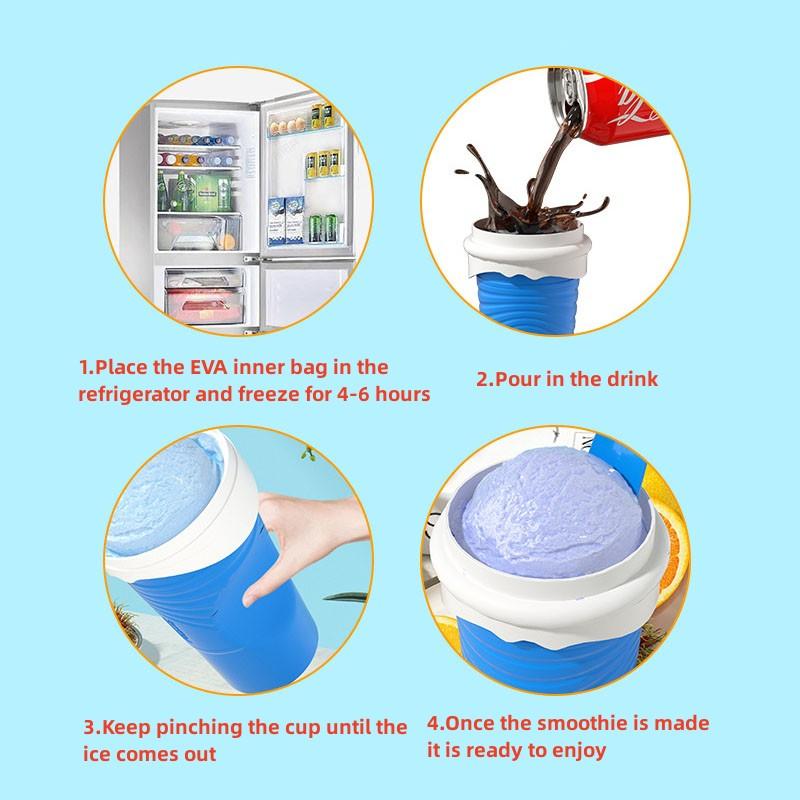 Portable Ice Crushing Cup for Juices and Frozen Drinks, Big and Small Blending Anywhere
