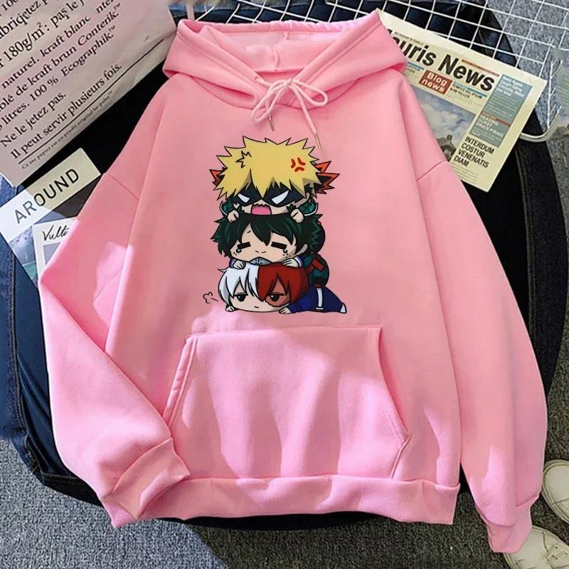Толстовка с капюшоном в стиле аниме «My Hero Academia» с принтом Deku Bakugou Katsuki Todoroki Shoto, осенне-зимний свитер с капюшоном