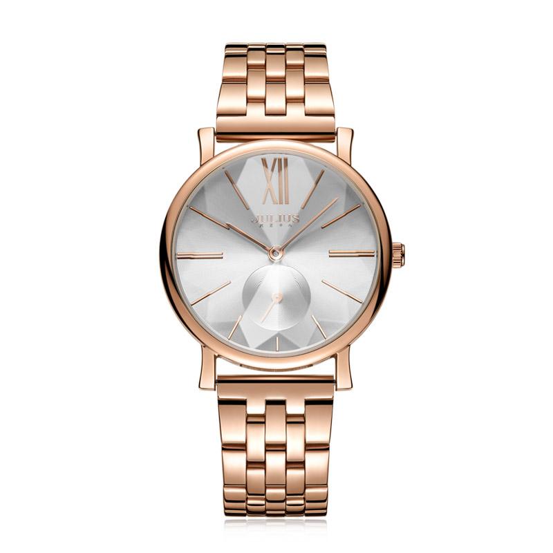 Real Small Function Hand Japan Quartz Mov't Women's Watch Julius Stainless Steel Hours Girl's Birthday Gift Box