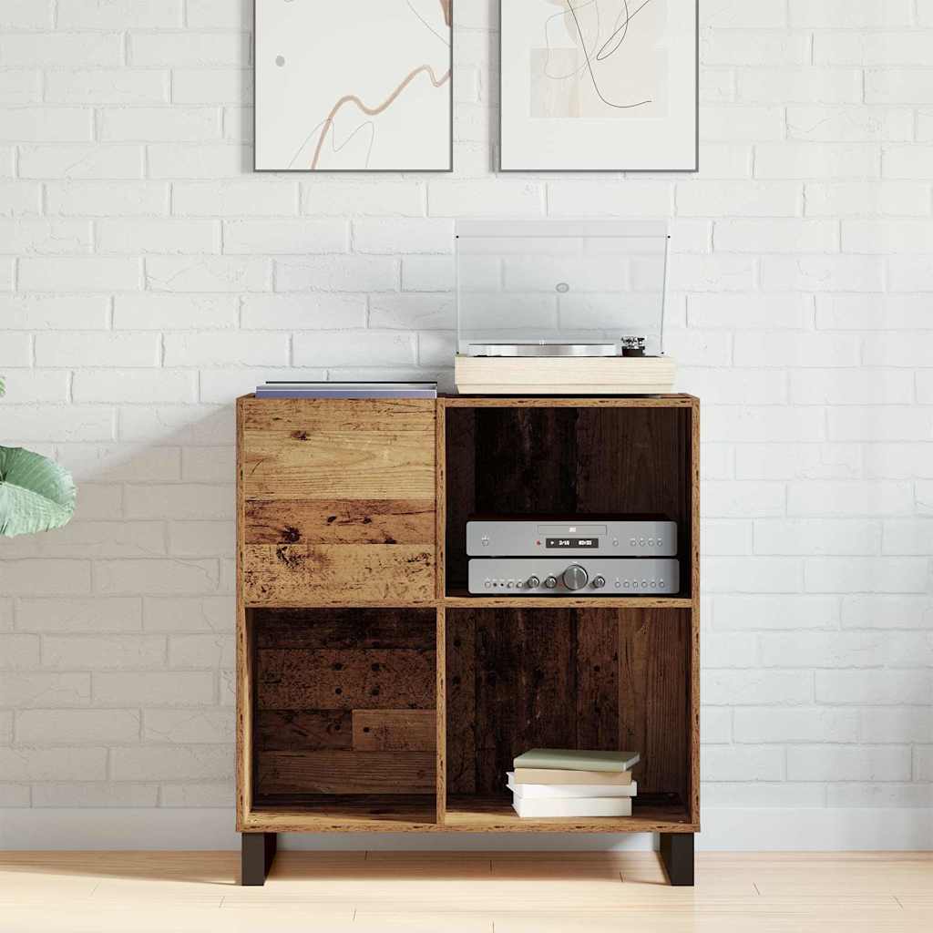 Vinyl Record Cabinet Rustic Wood Look 84.5 x 38 x 89 cm Engineered Wood