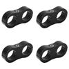 4 Pcs 10AN Hose Separator Clamp Fuel Line Mounting Clamp Mounting Divider Fitting Adapter for Fuel