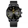 Fashion Mens Watches Luxury Stainless Steel Calendar Quartz Wrist Watch for Men Business Casual Clocks