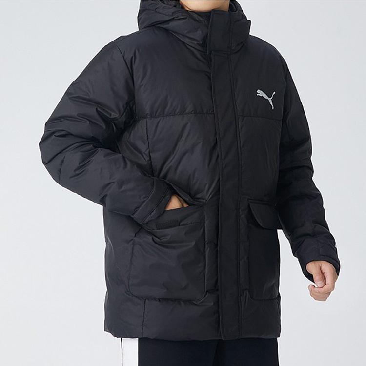 Puma Защитная пуховая куртка 'Черно-белая' Мужская 586604-01