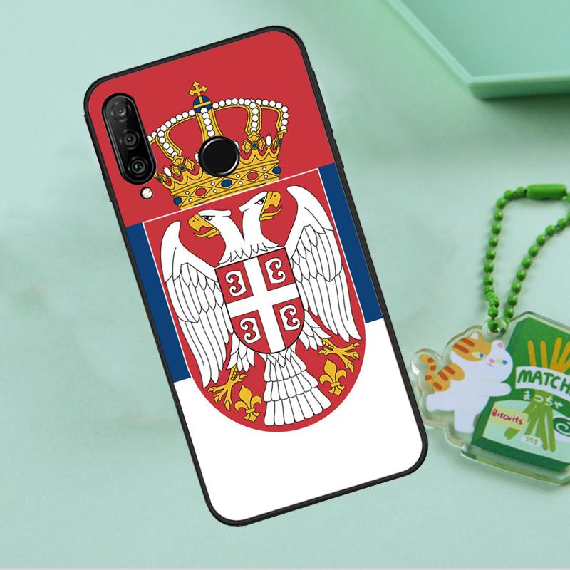 Чехол для Huawei Nova Y90 Y70 Y60 Y61 Y91 Y72 9 10 SE 12i 12s 11i 5T P60 Pro P20 P30 P40 Lite с флагом Сербии