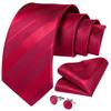 Mens Necktie with Flower Chain Brooch Pin Business Party Silk Tie Hanky Cufflink Set Dibangu