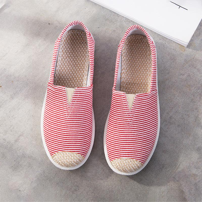 New Print Women Sneakers Slip On Light Mesh Summer Shoes Summer Breathable Flat Shoes Women's Single Shoes Flat Lazy Fisherman