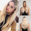 Ombre Blonde Wig Long Part Lace Wigs Daily Natural Hair Wig Female Good Quality Synthetic Wigs