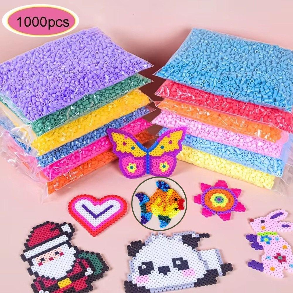 1000pcs Handmade Craft Mini Perler Hama Beads 2.6mm Fused Beads 3D Puzzle Beads Children Learning
