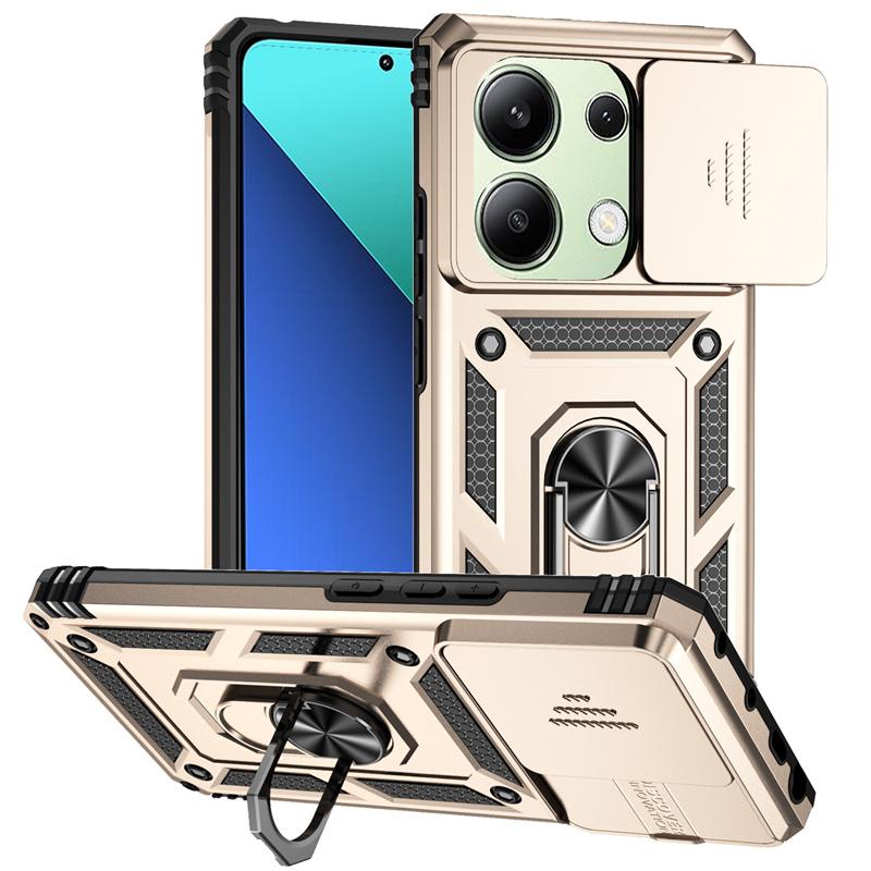 For Xiaomi Redmi Note 13 Pro 4G Case Magnet Holder Ring Stand Armor Funda for Redmi Note13 Pro 13Pro 4G Slide Lens Protect Cover