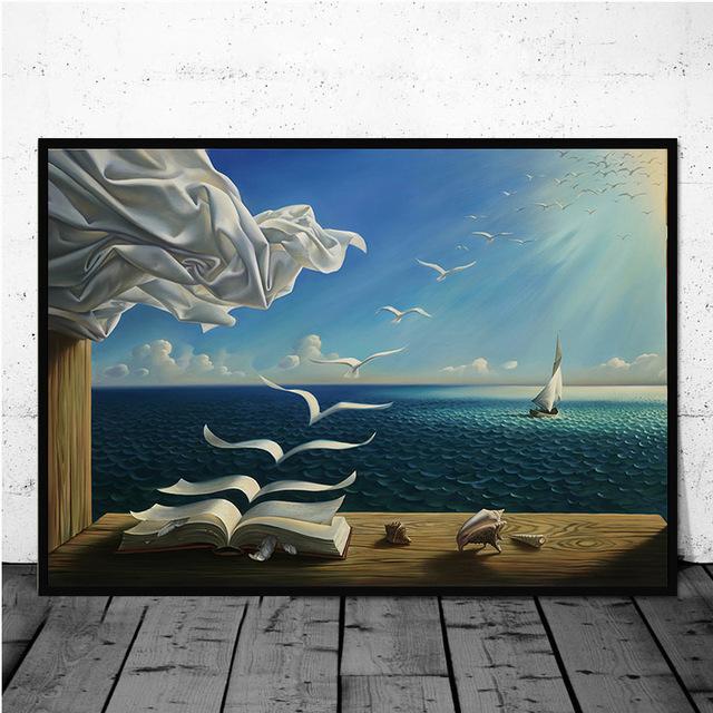 Salvador Dali Surrealist Wall Art Picture Canvas Painting Retro Quadro Posters and Printing Living Room Home