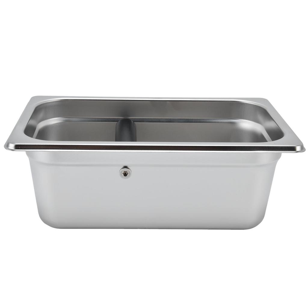 Большой кофейный ящик, контейнер для кофейной гущи из нержавеющей стали, ведро для остатков, мусорное ведро, прямоугольное