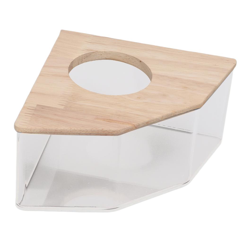 Коробка для ванны для хомяка, угловой вентилятор, акриловый безопасный хомяк, песочная ванная комната для маленьких домашних хомяков