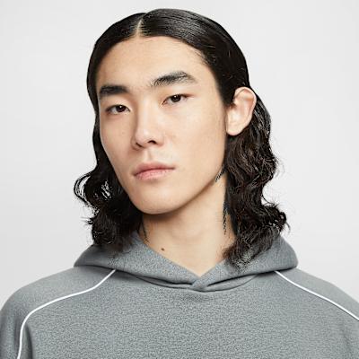 Nike Air Sweatshirts Men's Gray Hooded Moderate