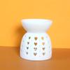 Ceramic Aromatherapy Furnace with Creative Hollow Design and Candleholder Styles 0794