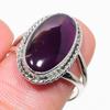 Natural Amethyst Gemstone Handmade 925 Solid Sterling Silver Gift Ring S.8 L1e61