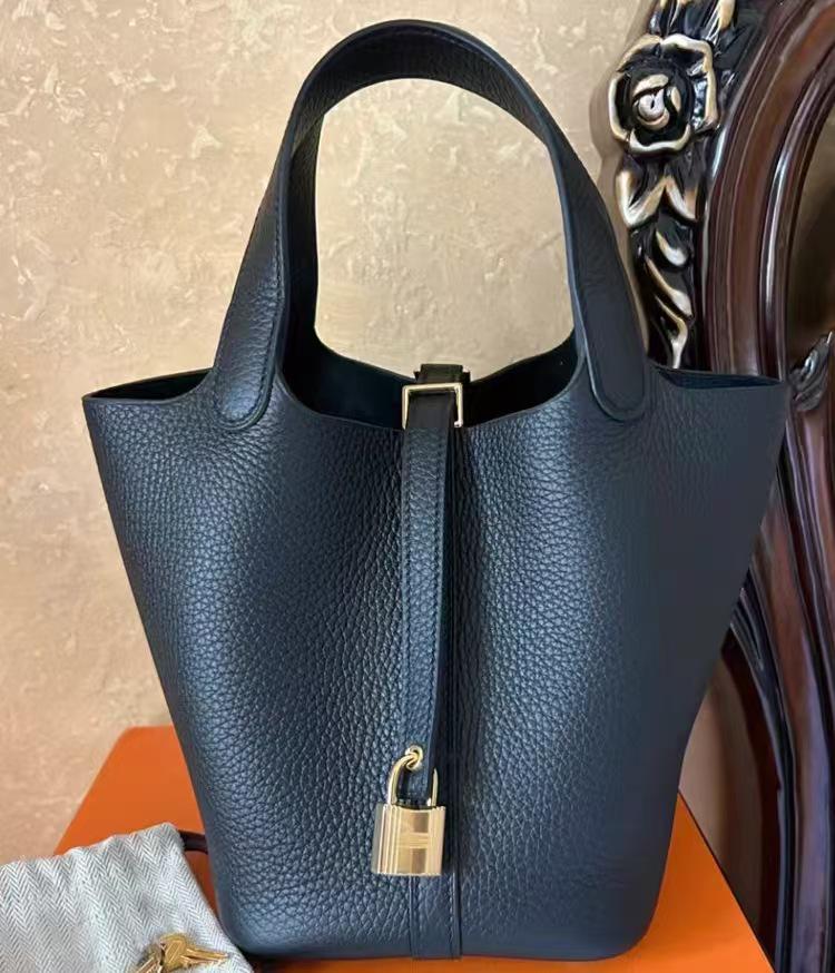 Сумка-корзина для овощей из натуральной кожи класса люкс TC — стильная, универсальная и вместительная сумка-ведро