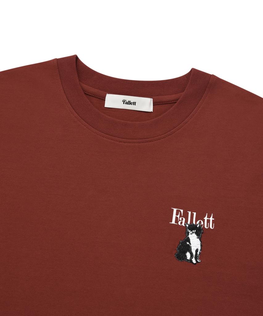 FALLETT Small Drawing Nero Short Sleeve T-Shirt Burgundy