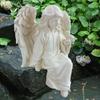 Angel Statue Resin Figurine Garden Statuary Adorable Mini Ornament