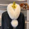New Winter Women Real Fox Fur Scarves Natural Fluffy Fox Fur Scarf Lady Warm Good Quality 100% Genuine Fox Fur Muffler