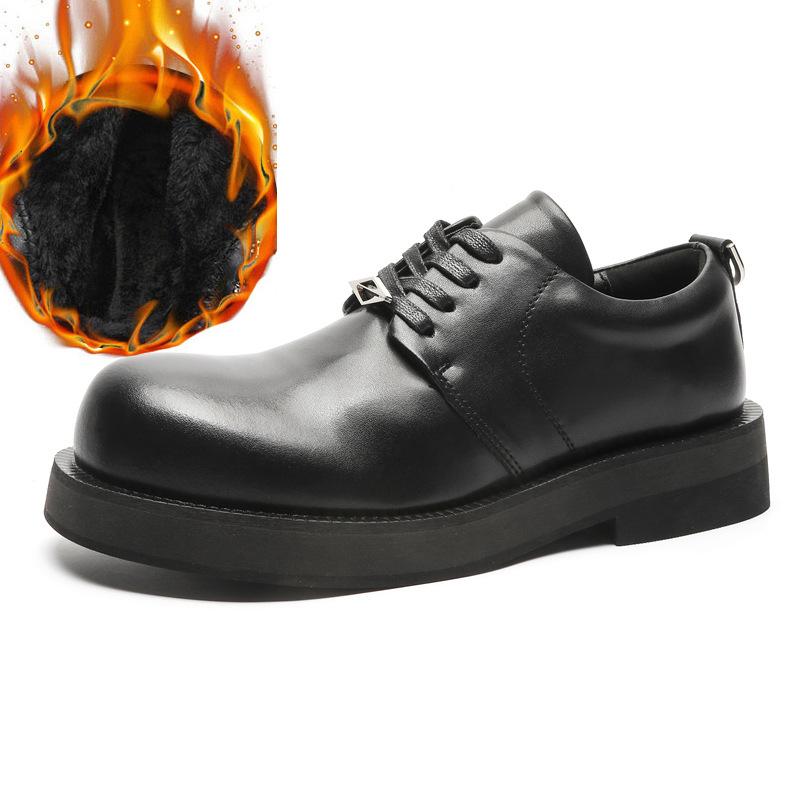 Весенние и летние туфли из кожи женские на платформе, увеличивающие рост, деловой костюм, свадебные туфли для парикмахеров, повседневные туфли дерби 5651-J