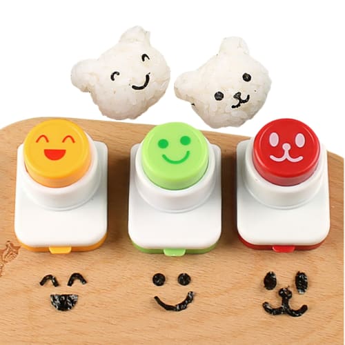 Orirya Nori Punch, Seaweed Cutter, Cute Onigiri Smile Design, Easy Shape Punch, Smile Punch, DIY Bento Box Accessories, Kitchen Supplies, Bento Decora