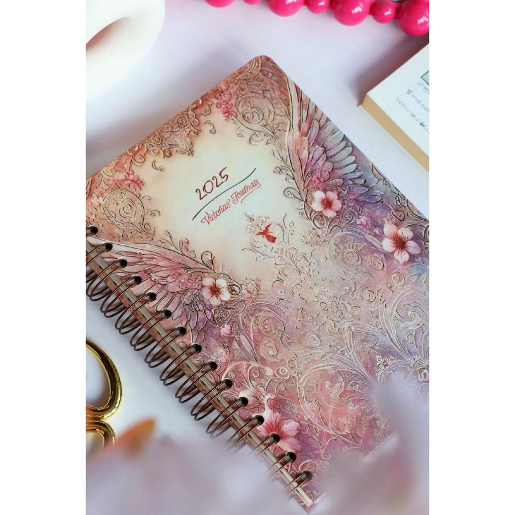 Спиральная твердая обложка Ежедневная повестка дня на 2025 год A5