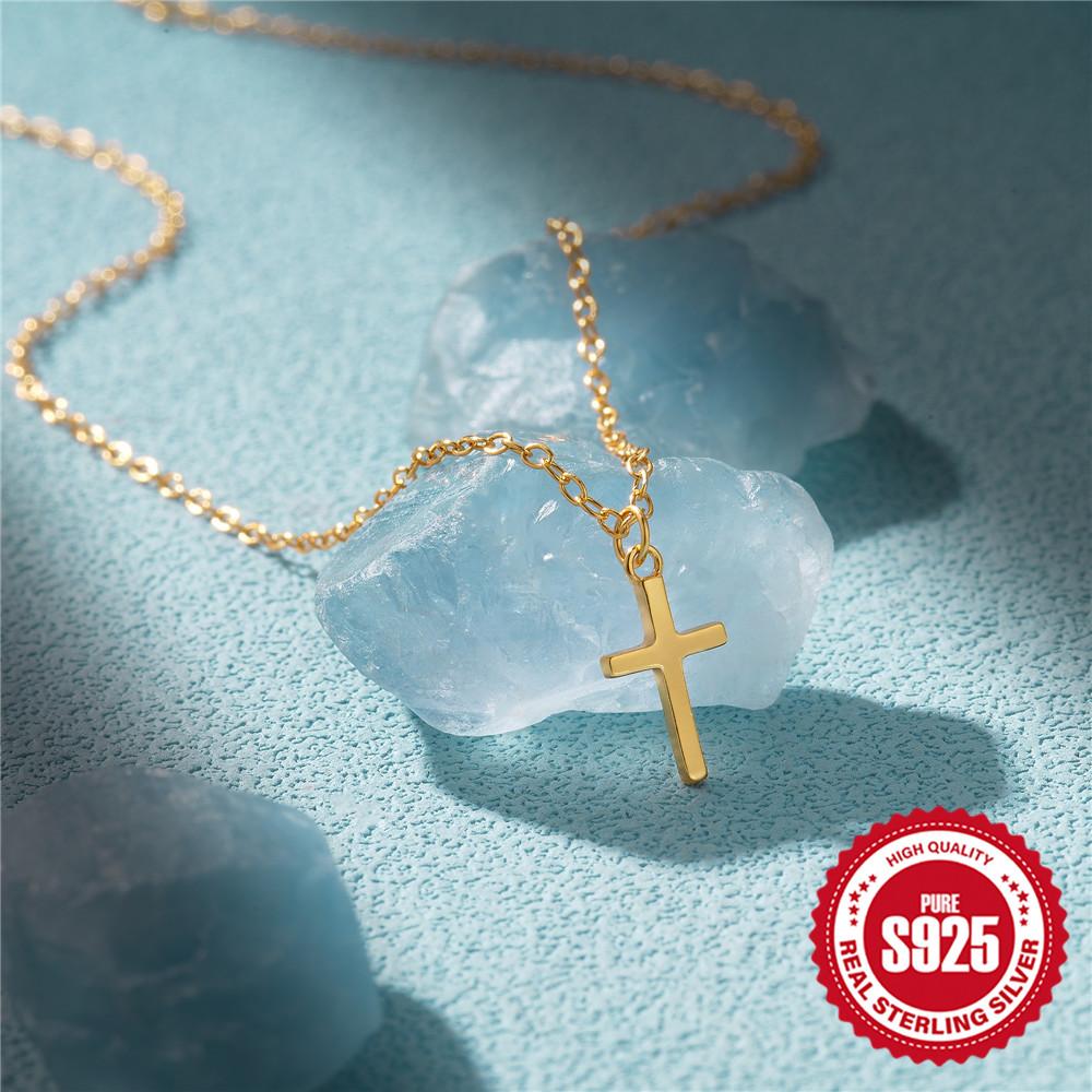 canner 925 пробы стерлингового серебра 1шт модный крест кулон ожерелье ювелирные изделия подарок для женщин повседневная одежда свадьба вечеринка помолвка день святого валентина