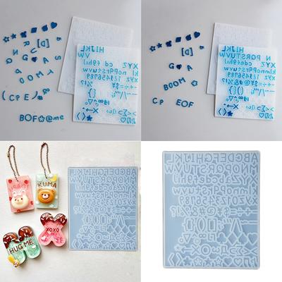 Маленькие силиконовые формы для украшения букв и цифр, легко извлекаемые формы, мягкие гибкие формы для творческого творчества